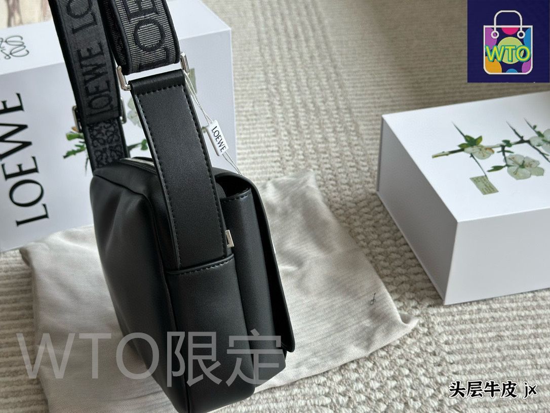 今日 LOEWE Military メンズメッセンジャーバッグ 幅広肩ベルトプリントフラップ-WT0輸入 DECORATOM_COM_BR