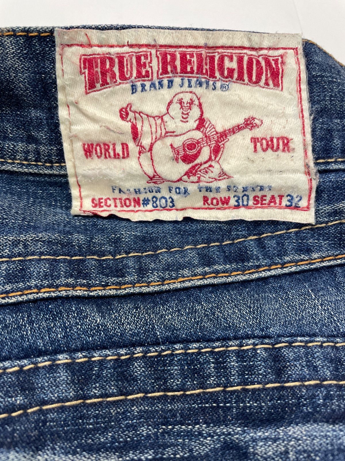 True religion ダメージデニム 30 G2-91】◇ TRUE RELIGION 30サイズ ダメージ加工デニムパンツ 青色