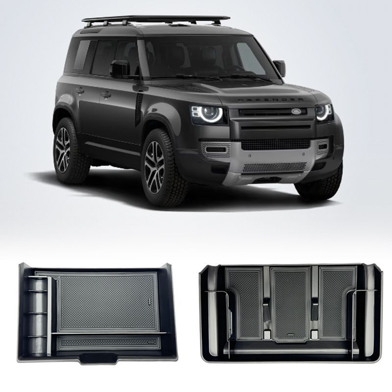 送料無料 25系ディフェンダー 90|110|130 車内用 中央コンソール 上下収納ボックス 2点セット 内装インテリア整理整頓用CYB921週末セール