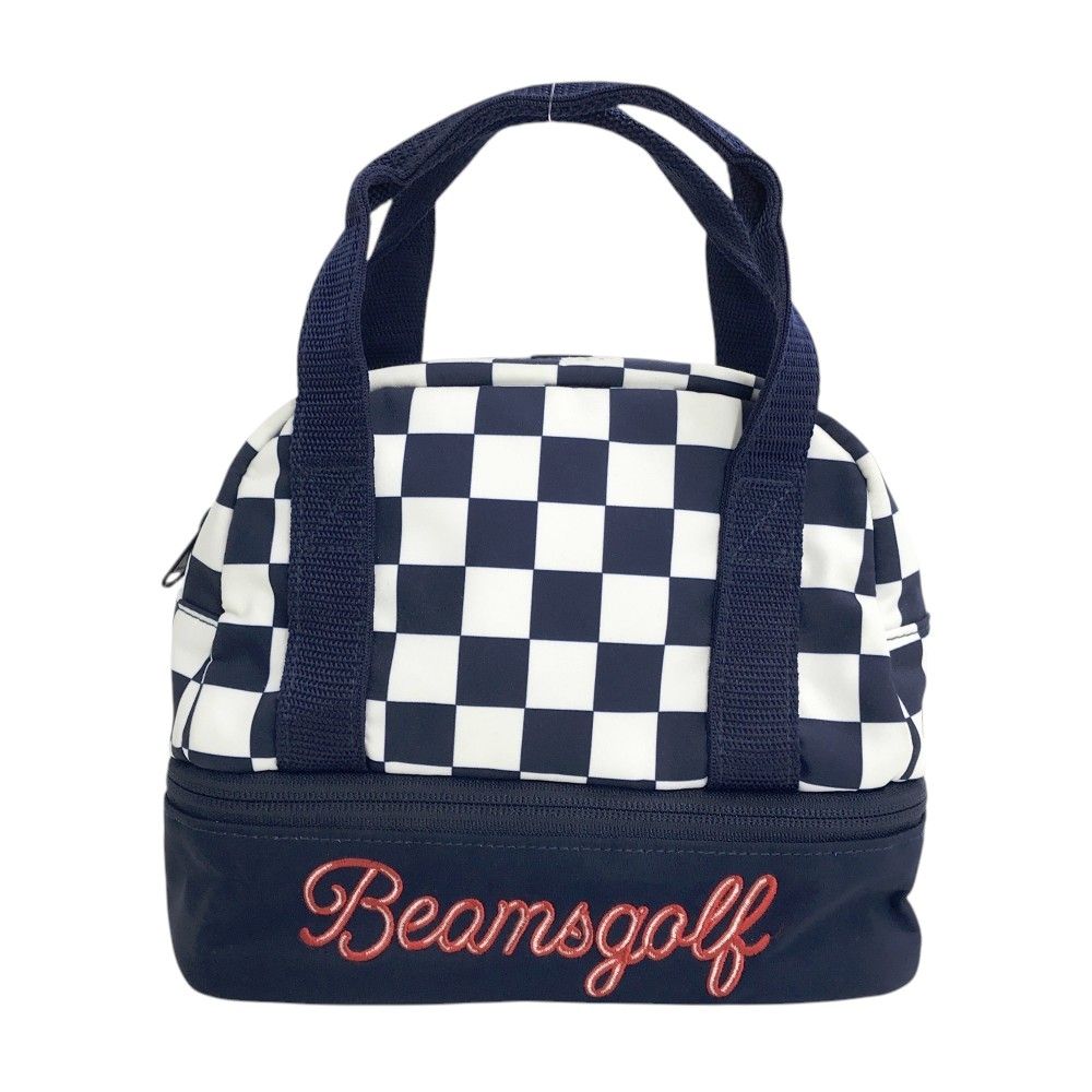 Beams Golf ネイビー チェック柄 ゴルフバッグ BEAMS GOLF ゴルフバッグ ネイビー・チェック柄 BEAMS GOLF チェック柄