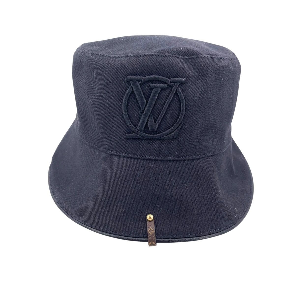 LOUIS VUITTON ルイ ヴィトン ハット シャポー LV シティー バケットハット M7054S モノグラム 帽子 メンズ ブラック Sサイズ 25010039 UY