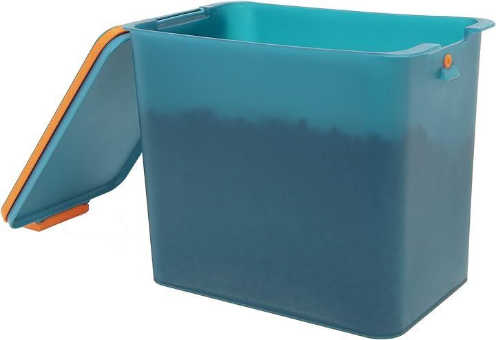 pidan ペットフード保存容器 フードストッカー 密閉保存容器 ドライフードストッカー 乾燥剤ホルダー付き 12L ブルー 28x21.2x34.5センチメートル x 1