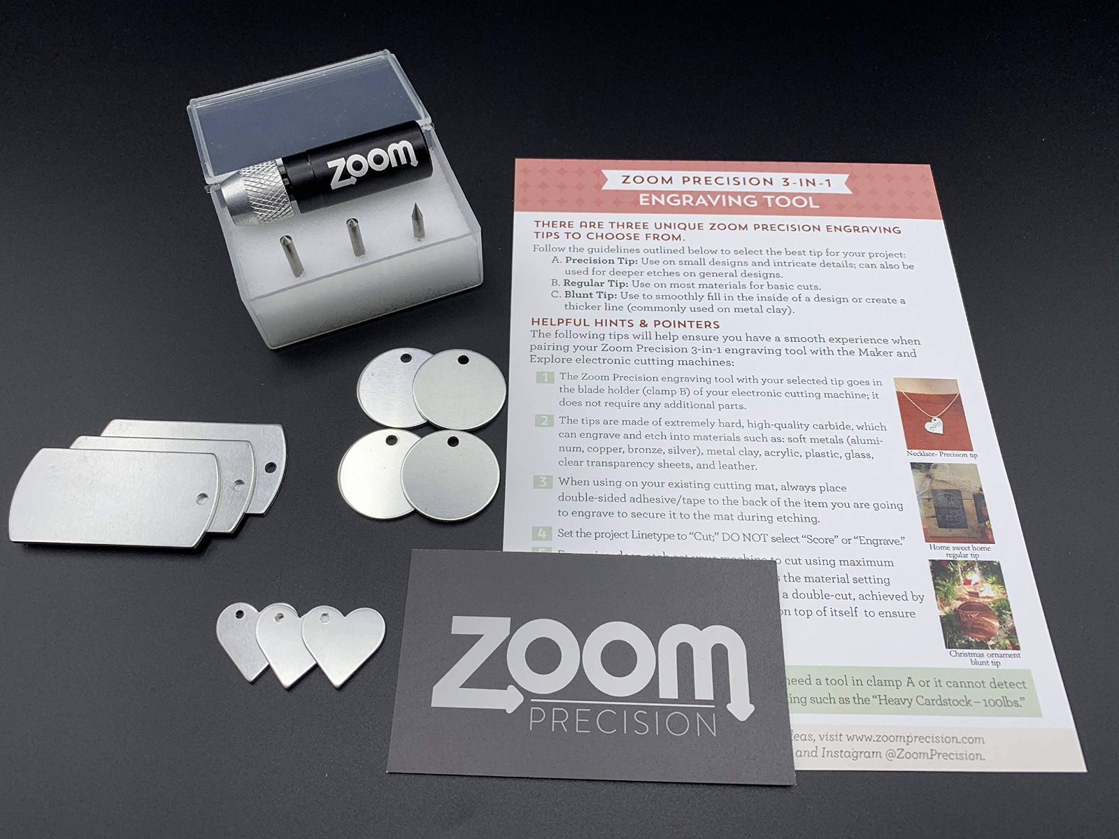 Zoom Precision シルエットカメオ エングラフ、エンボス、エッチングツールシルエットカメオ4、カメオ4プロ、およびカメオ4プラスで使用 - 3