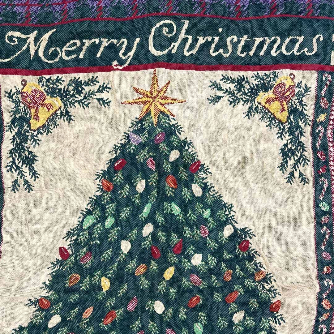 vintageラグ カーペット USA製 クリスマスツリー プレゼント 2039