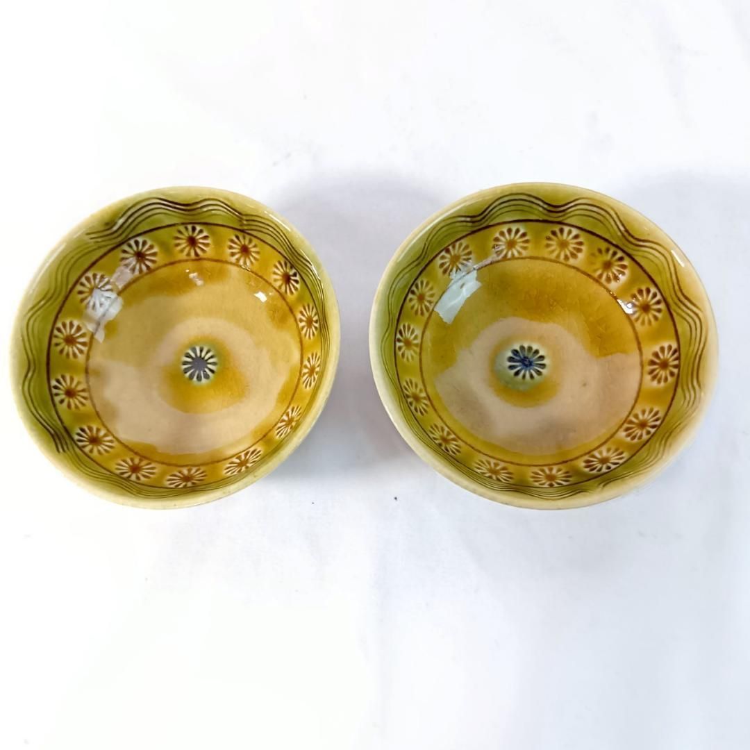 小鉢 黄瀬戸 五脚 蓋付き 四代加藤佐助作 古瀬戸釜 箱付き 古瀬戸窯 黄