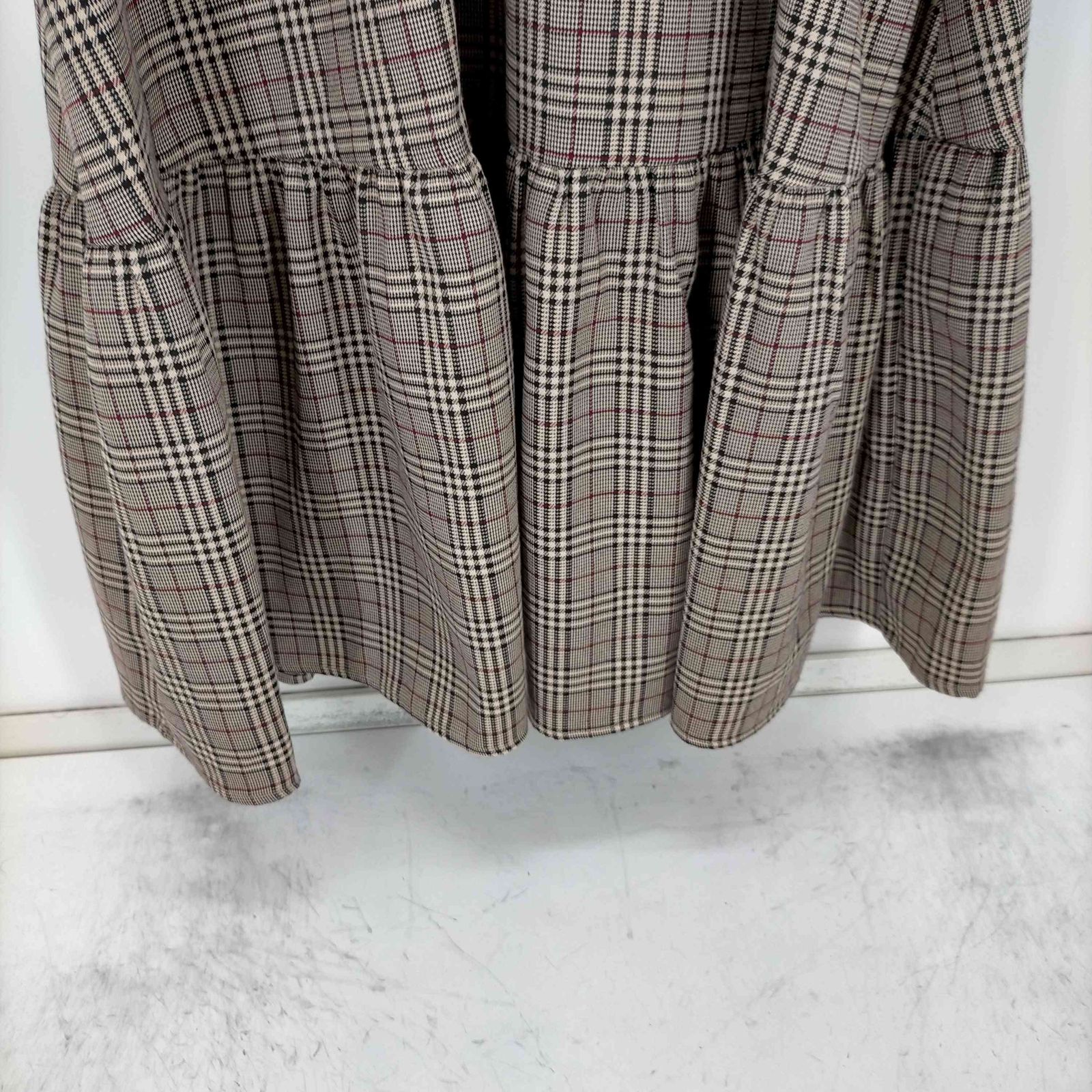 michellMacaron ミシェルマカロン チェックドッキングワンピース チェックドッキングワンピース ブラック | ファッション通販＆メディア