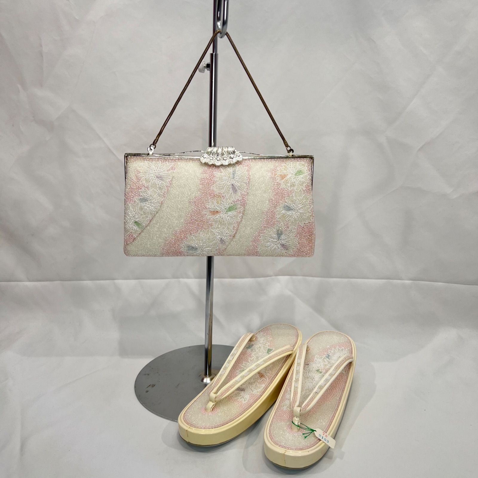 逸品総ビーズバッグ草履セット