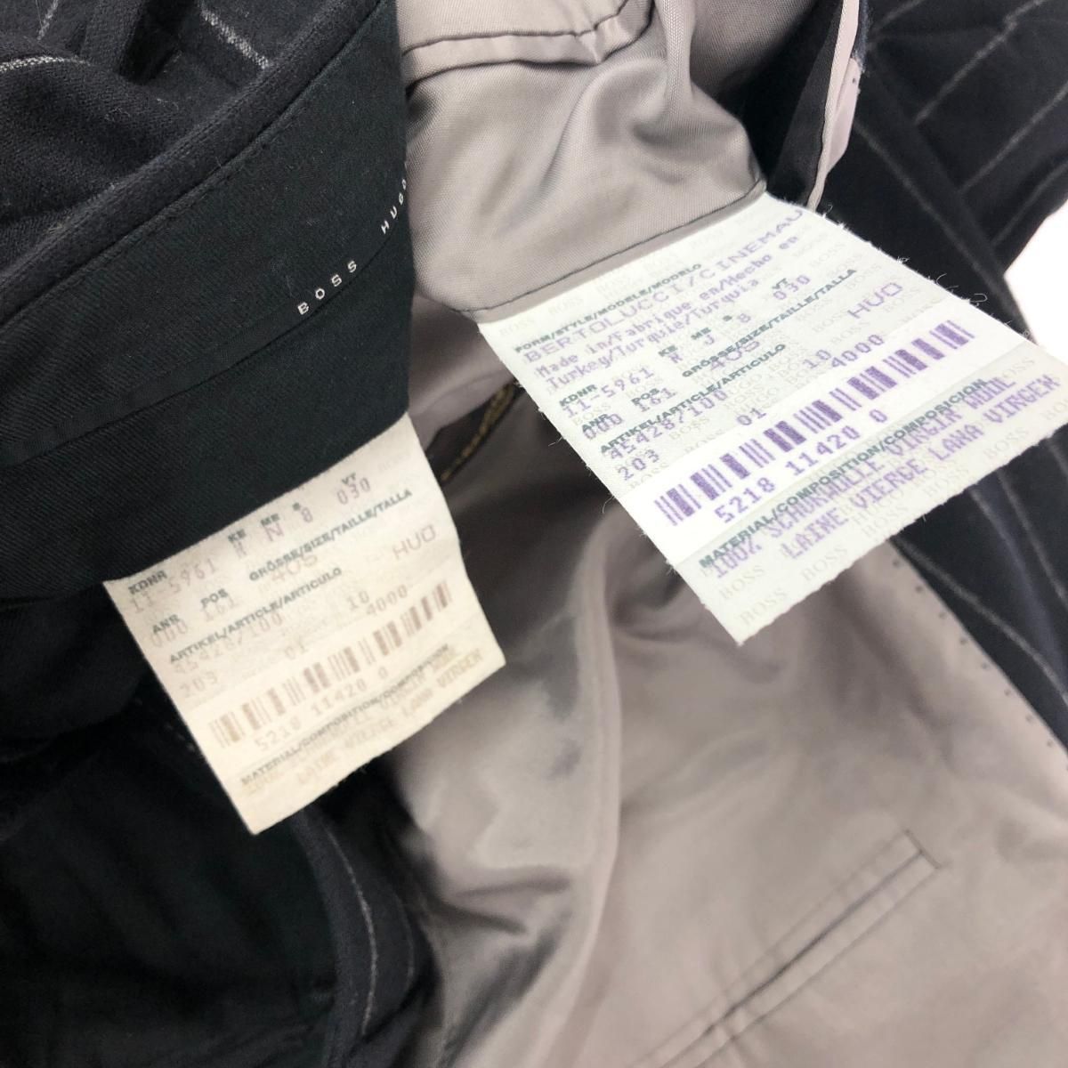 HUGO BOSS ヒューゴボス 2Bスーツ セットアップ サイズ:40 ブラック 