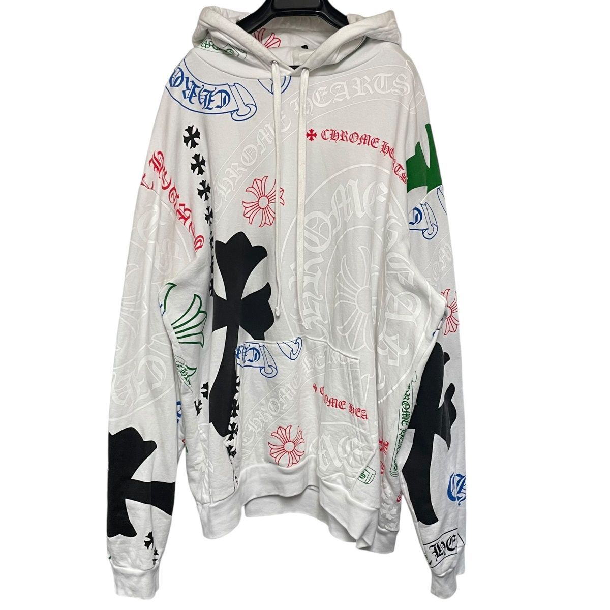 中古】 CHROME HEARTS クロムハーツ ステンシルプリント プルオーバー 