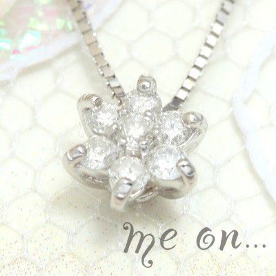 me on K18ホワイトゴールドダイヤモンド六芒星ネックレス PIENA