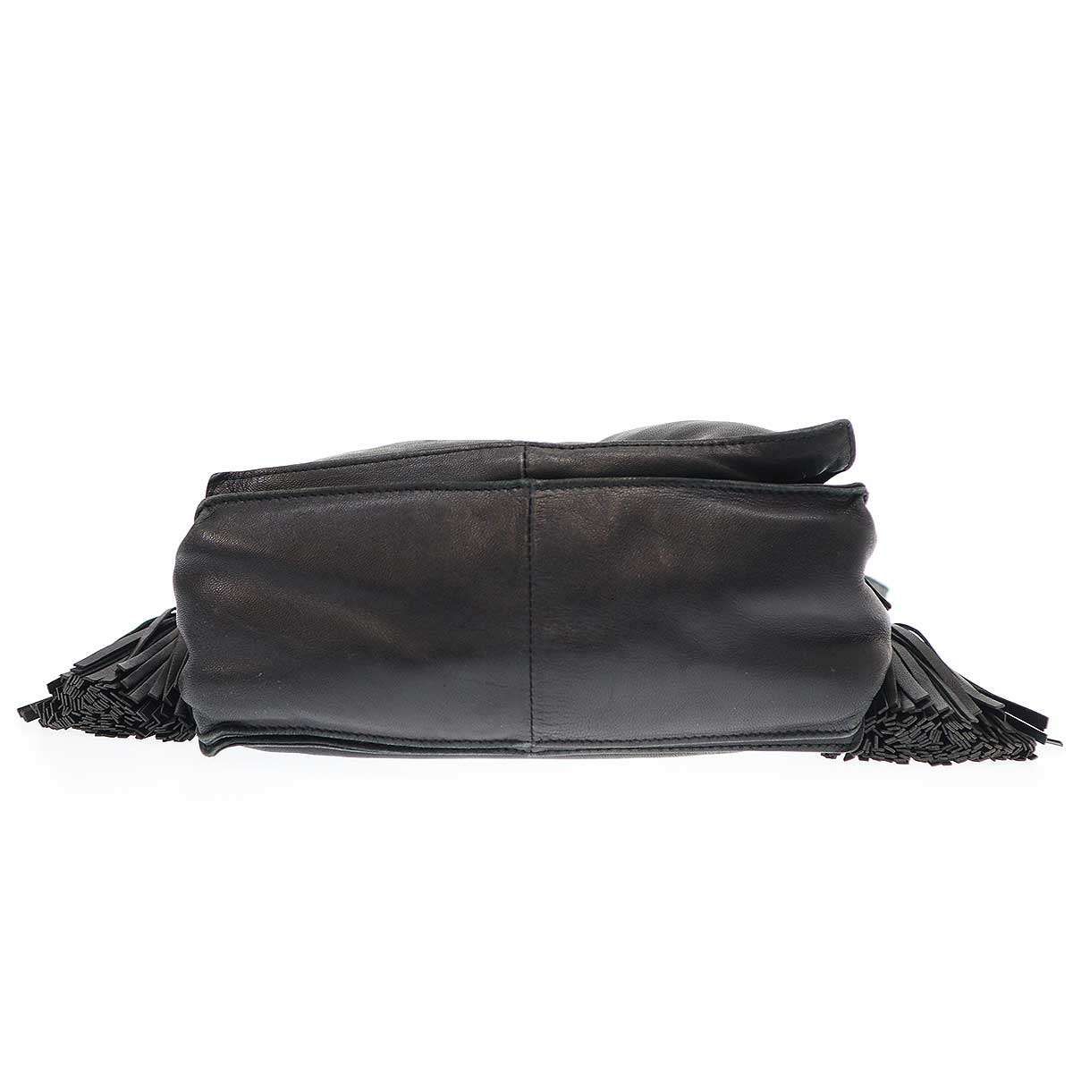 LOEWE ロエベ フラメンコ22 レザータッセルショルダーバッグ ブラック 