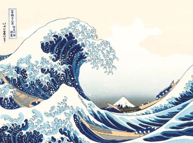 種類2：f6 額絵 葛飾北斎 神奈川沖浪裏 f8・f6・f4サイズ 浮世絵