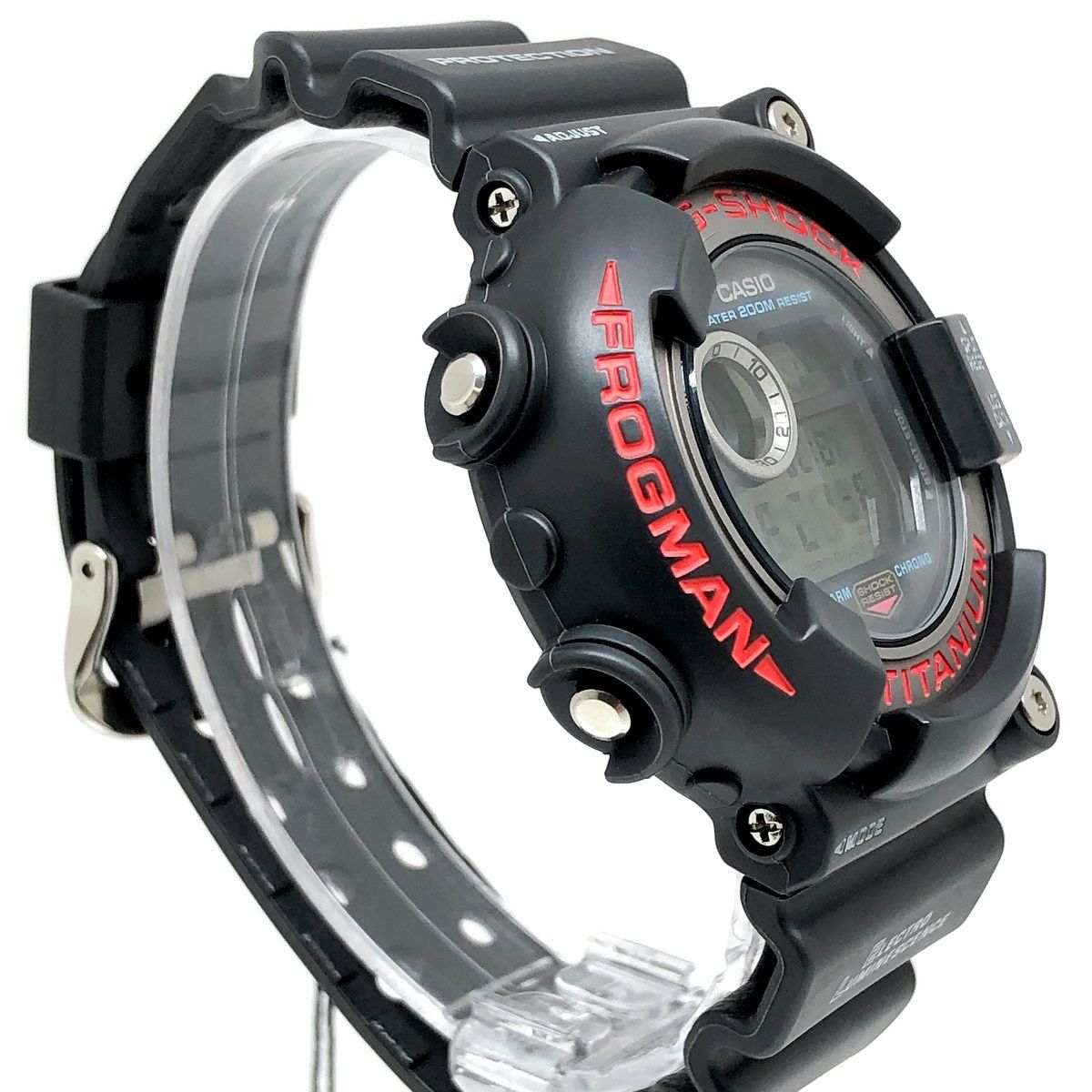 G-SHOCK ジーショック DW-8200-1A FROGMAN 2代目 フロッグマン チタンケース ダークグレー レッドロゴ 1995年6月発売