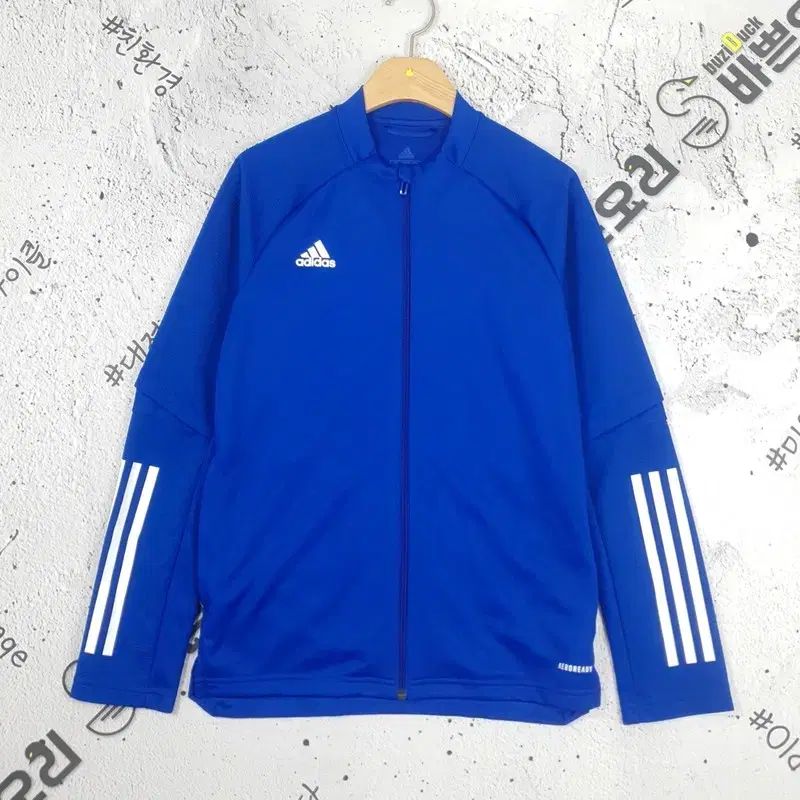adidas 青 ジャージジャケット 3本ライン adidas】アディダス 青 ジャージ 3本ライン Oサイズ - メルカリ
