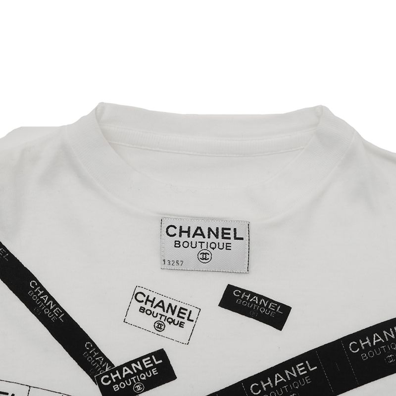 CHANEL シャネル 半袖Tシャツ ロゴテープ プリント - メルカリ