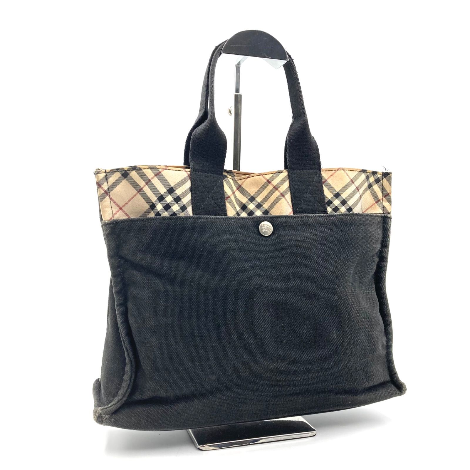 BURBERRY バーバリー ブラックレーベル トートバッグ ノバチェック 黒