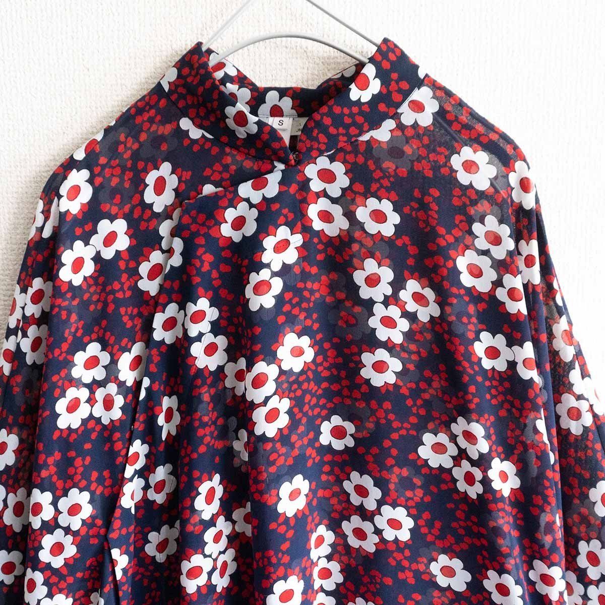 COMME des GARCONS 花柄　チャイナ　ワンピース COMME des GARCONS 花柄 チャイナ ワンピース - メルカリ