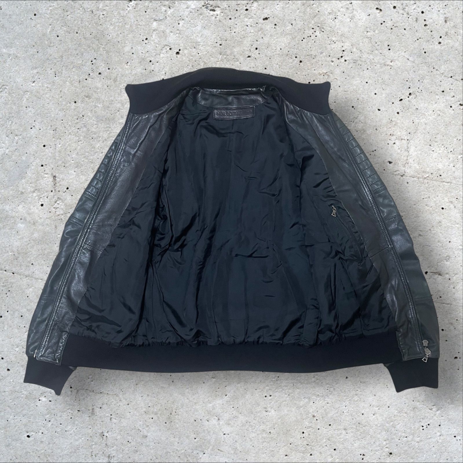 Neil Barrett シングルライダースジャケット BRE76 ブラック XS ニール 
