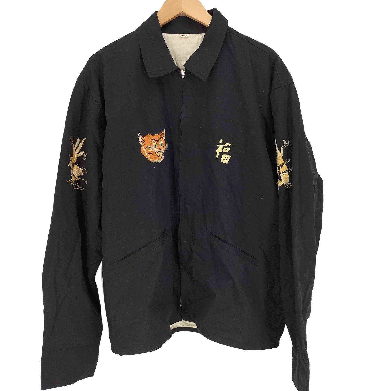ユーズドフルギ 古着 60S復刻 虎 福 ベトナム 地図 スイングトップ ベトジャン メンズ import L