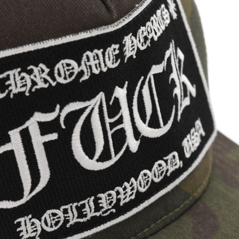 CHROME HEARTS クロムハーツ TRUCKER CAP カモ柄クロスボール付メッシュベースボールキャップ  グリーン-silversky-lifesciences.com