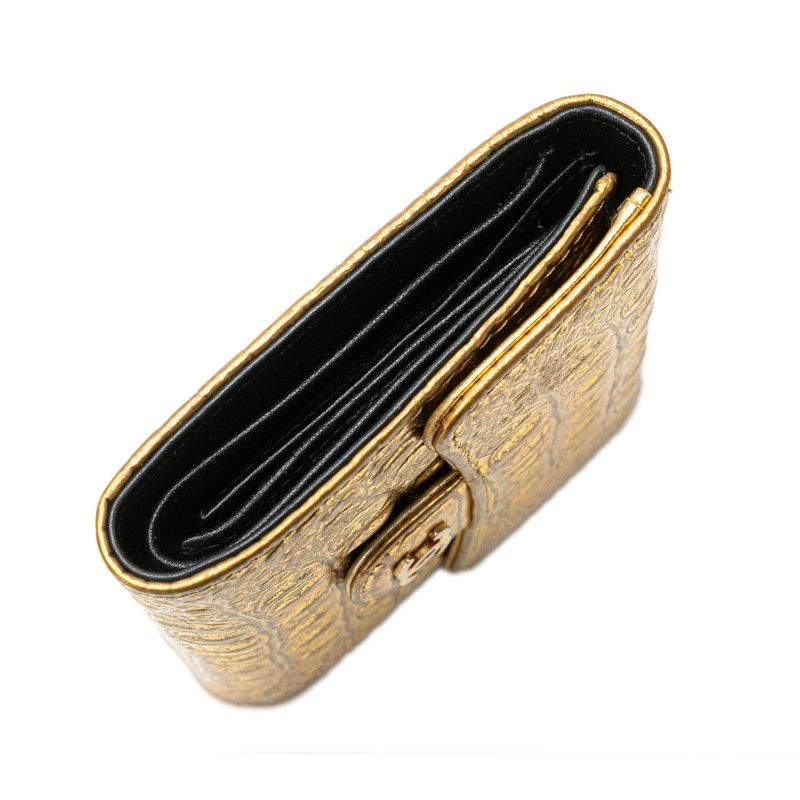美品 CHANEL フェイクレザー クロコ型押し ココマーク ジャケット 38