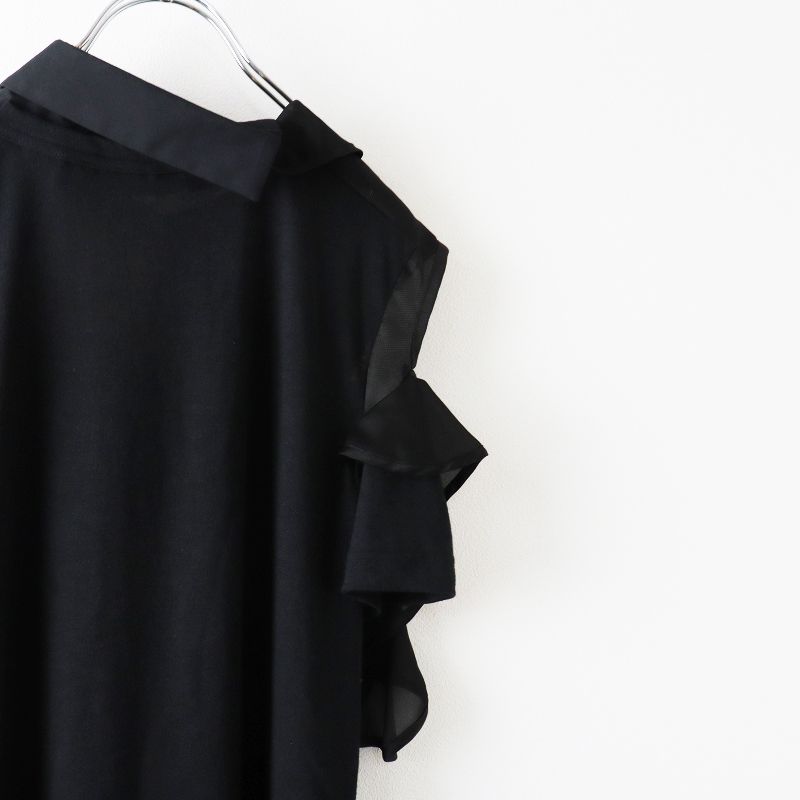 sacai サカイ 18-03851 アシンメトリードッキングTシャツ 3/ブラック 