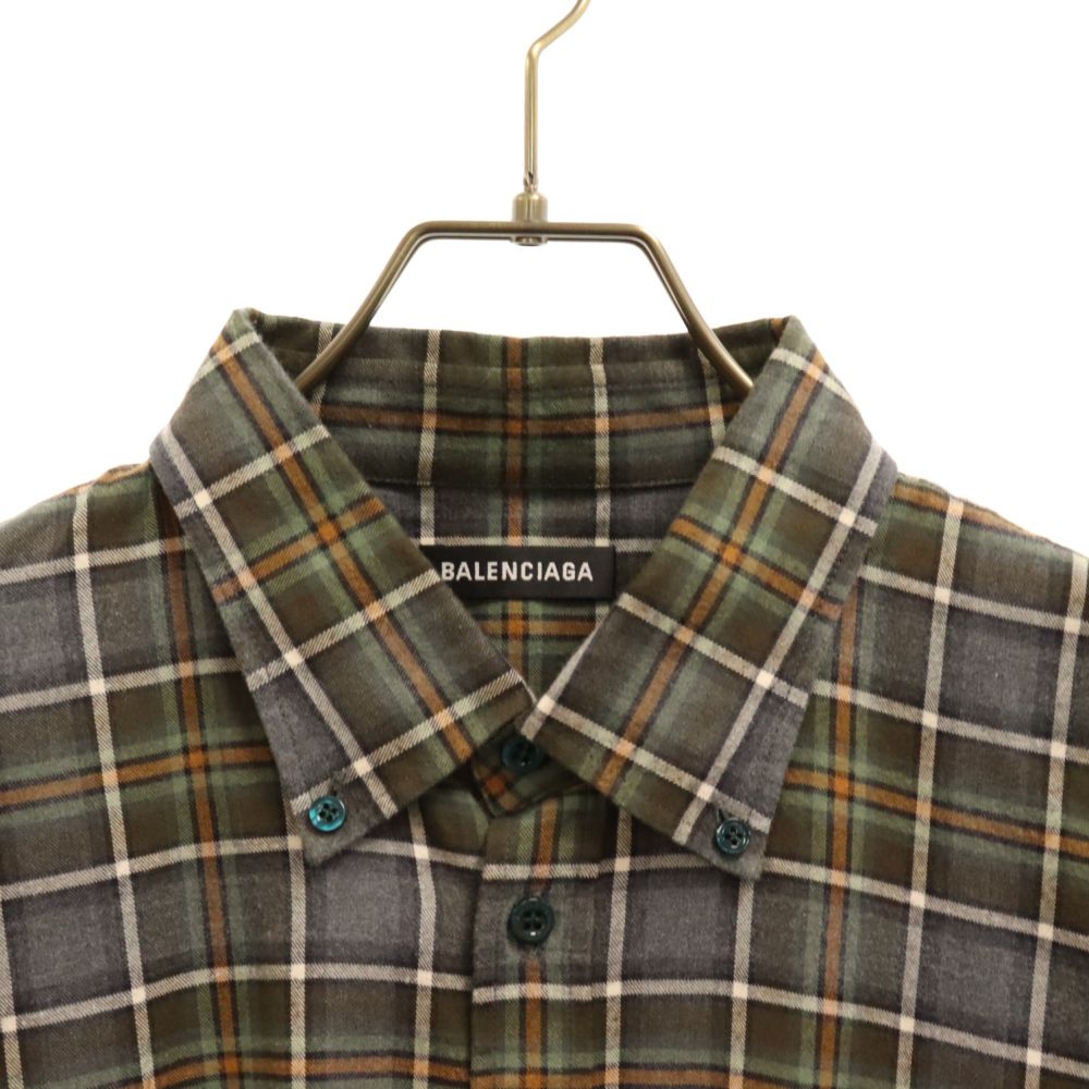 Balenciaga チェック柄シャツ カーキ Balenciaga チェック柄シャツ カーキ 24AW グラフィックTシャツ