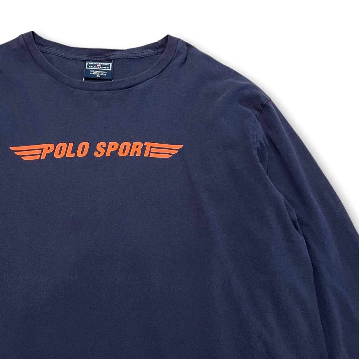 90s POLO SPORT ポロスポーツ ロンT Navy XL www.paperrecovery.com