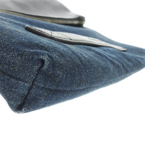 ディーゼル DIESEL クラッチバッグ 折り返し デニム レザー 革