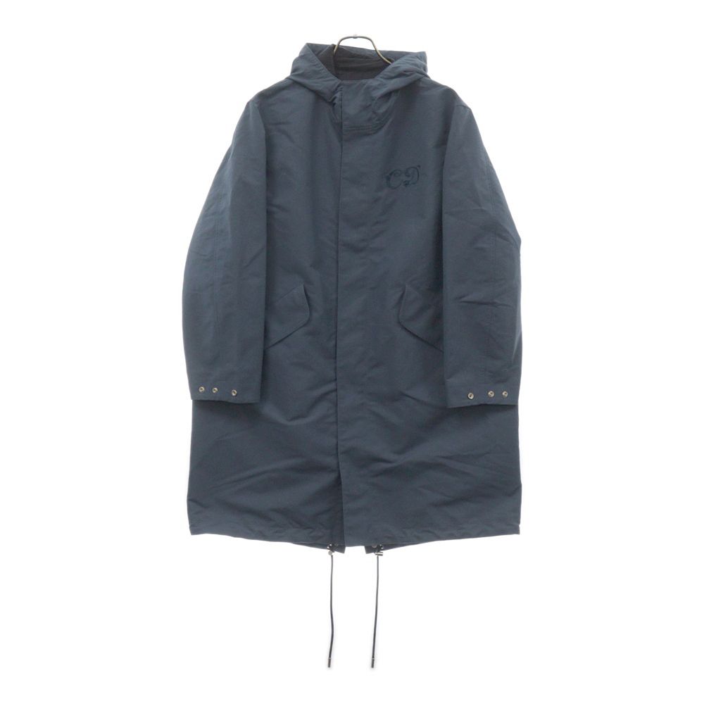 Christian Dior (クリスチャンディオール) 21AW ×Kenny Scharf Logo Embroidery Long Coat ×ケニーシャーフ CDロゴ刺繍 WZIP モッズコート 033C313C4875 ブルー