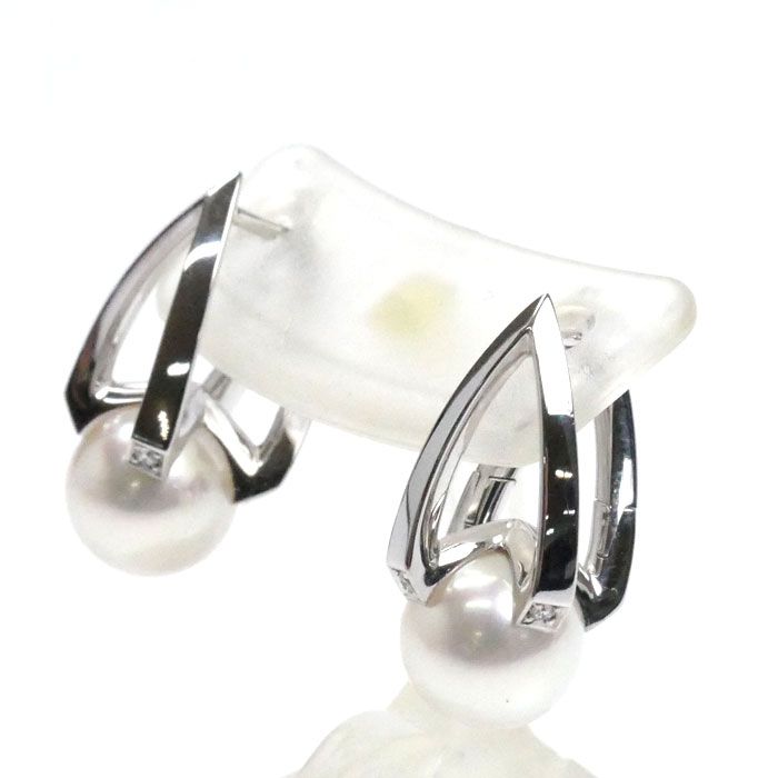 ミキモト Mコレクションピアス アコヤ真珠 ダイヤモンド ミキモト