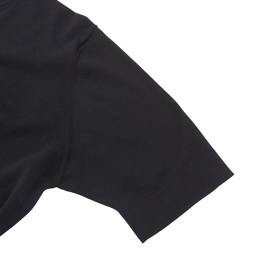 FILIPPO DE LAURENTIIS フィリッポ デ ローレンティス クレープコットン クルーネック ニットTシャツ ブラック 50 4110-TSOMC11 50 KARIMZIABAT_FR