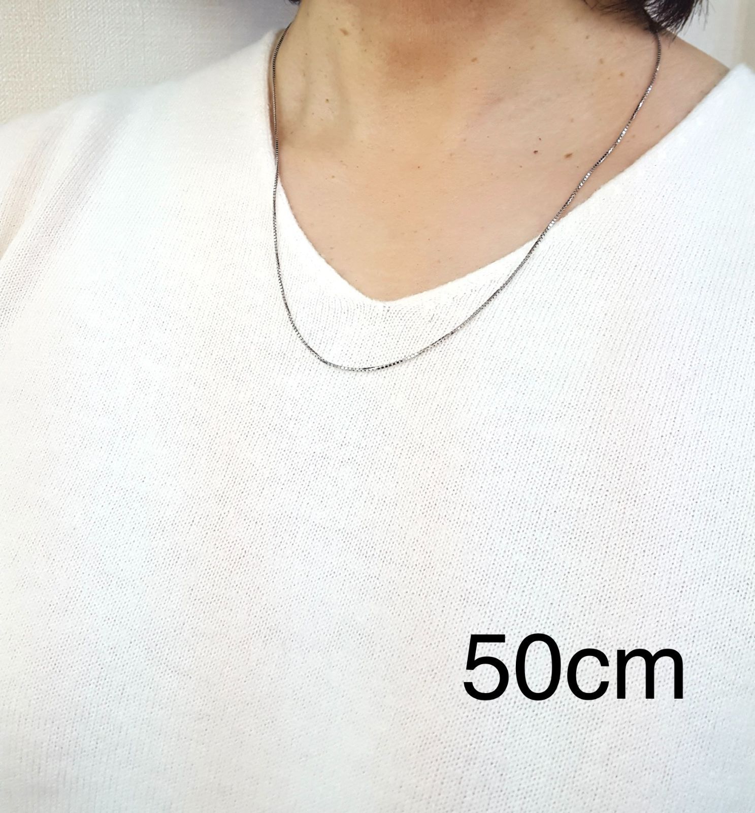 ネックレスチェーン プラチナ Pt850 ベネチアンチェーン 0.8mm 70cm