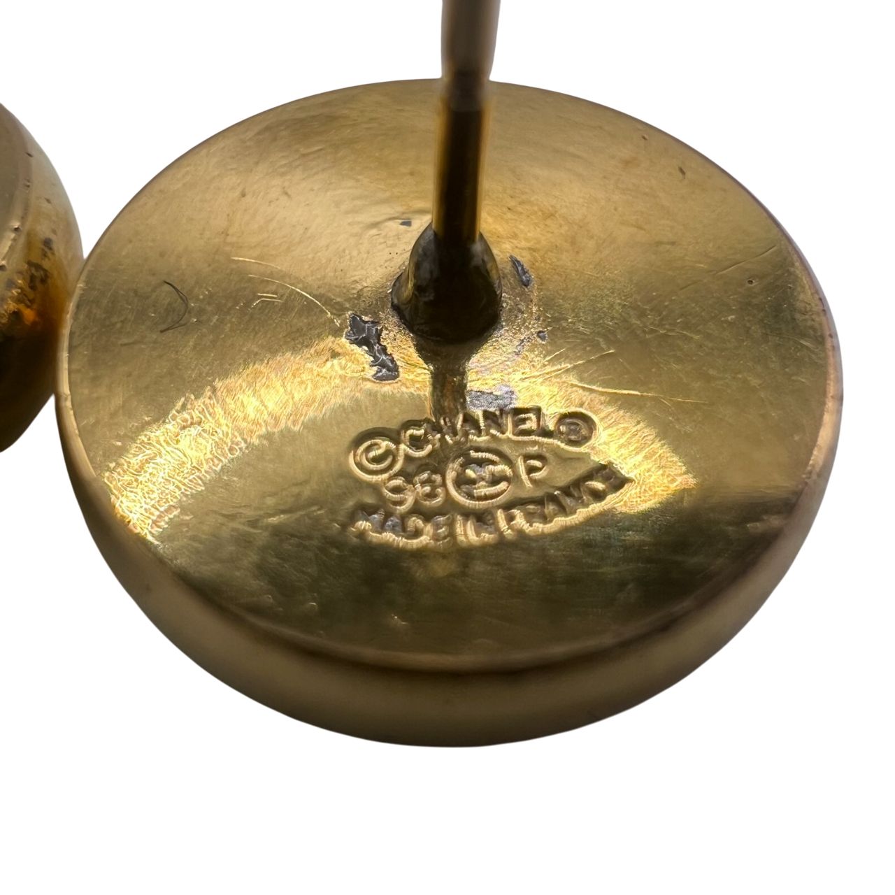 CHANEL シャネル　シェルピアス　vintage 98P 在庫一掃SALE】CHANEL シャネル ピアス ココマーク シェル 金属