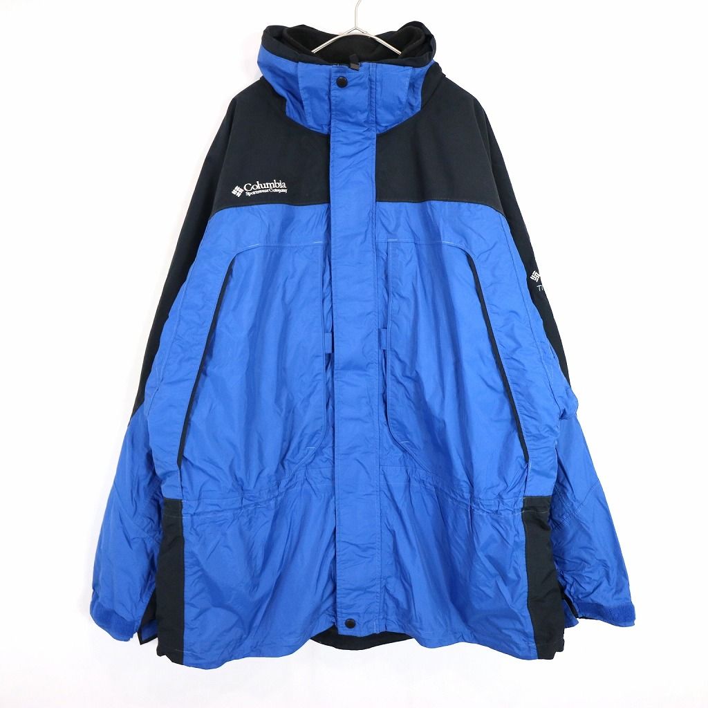 90s Columbia TITANIUM コロンビア ナイロンジャケット青×黒 SALE/ 90年代 Columbia コロンビア TITANIUM ナイロンジャケット
