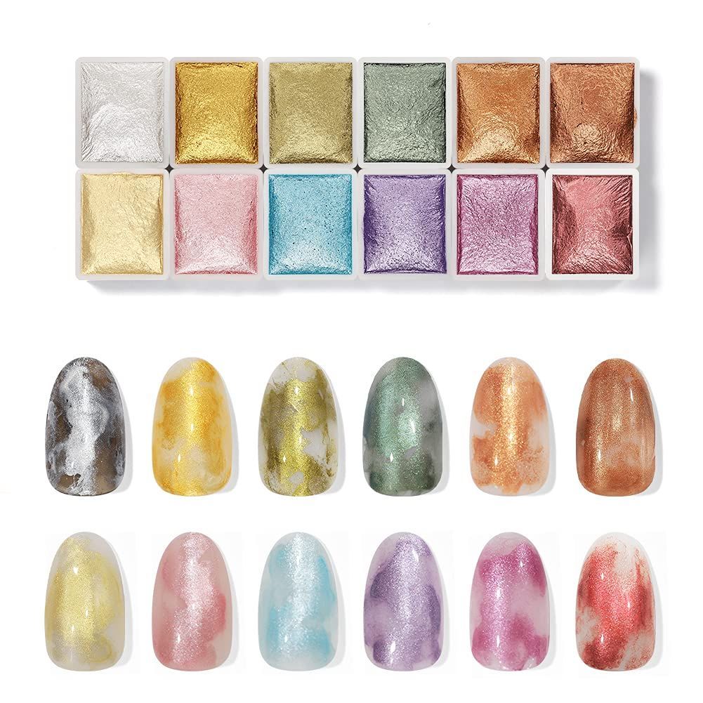 【新品未使用】ジェルネイル&マグネットジェルネイル&水彩パレット大量まとめ売り♡ 新着商品】ジェルネイル 水彩パレット ネイル アート 全12種