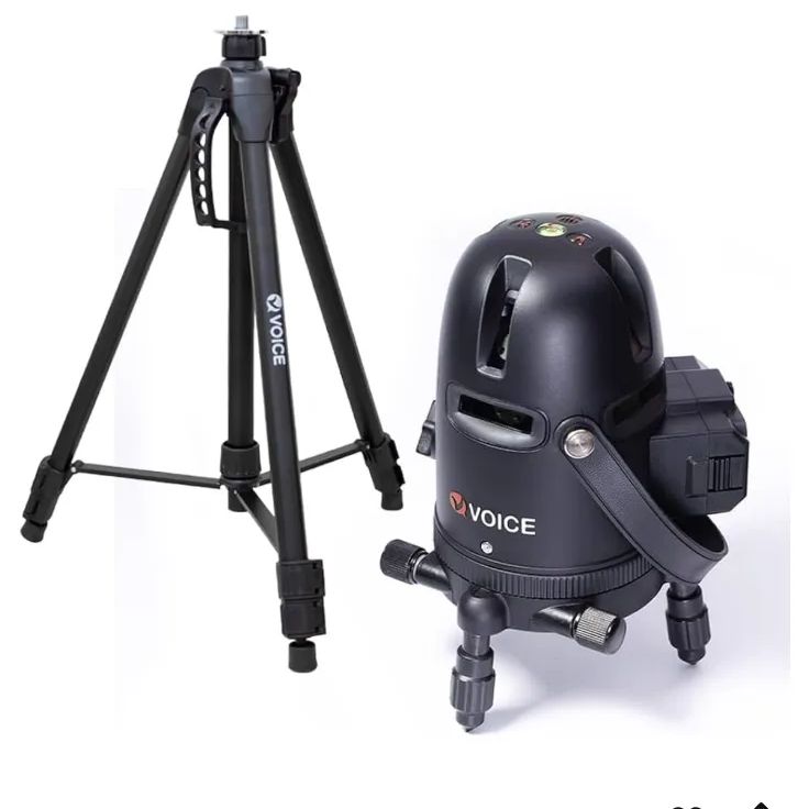 VOICE レーザー墨出し器 フルラインレーザー Model-R8 三脚セット フルライン照射モデル アプリからの遠隔操作 タッチスイッチ
