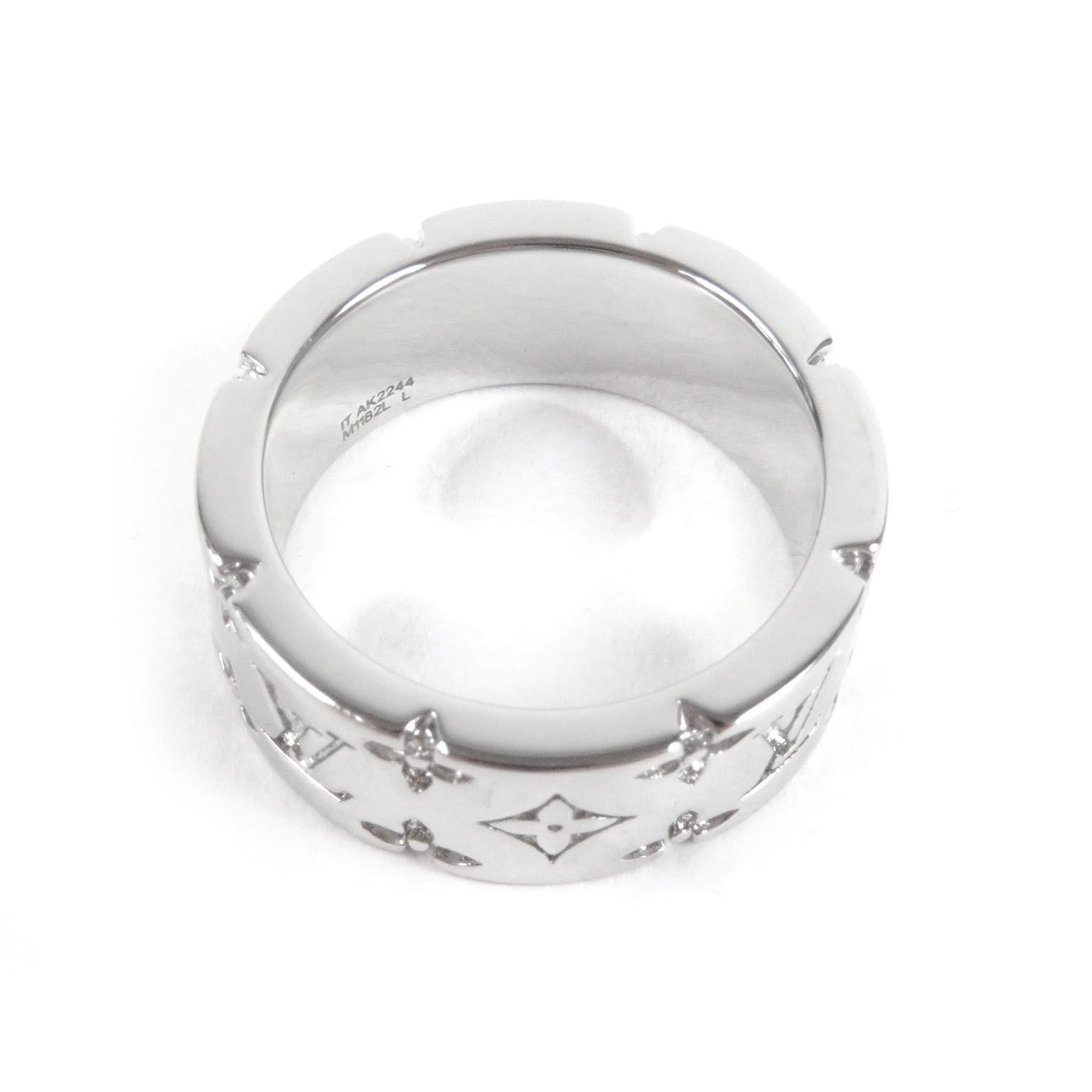 LOUIS VUITTON　ルイヴィトン　モザイクシルバーリング　約24号 極美品□LOUIS VUITTON ルイヴィトン 2024年製 M1182L リング