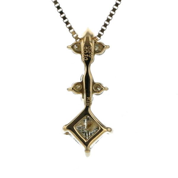 K18YG イエローゴールド ネックレス ダイヤモンド 0.26ct/0.10ct  