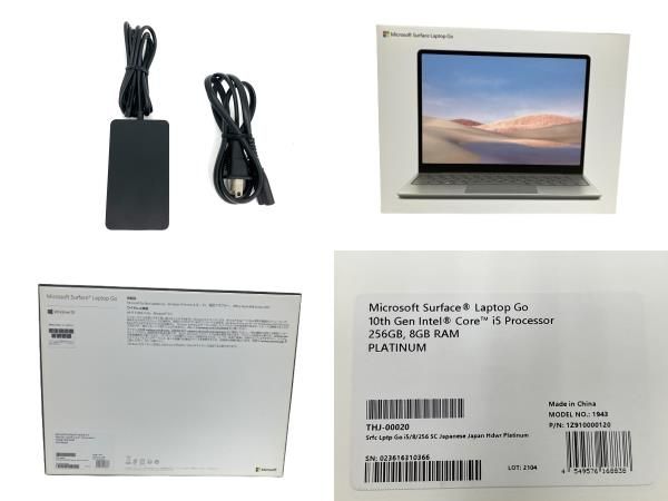Microsoft Surface Laptop Go THJ-00020 i5-1035G1 8GB SSD 256GB Windows 10  12.4型 ノートパソコン PC M8041060-