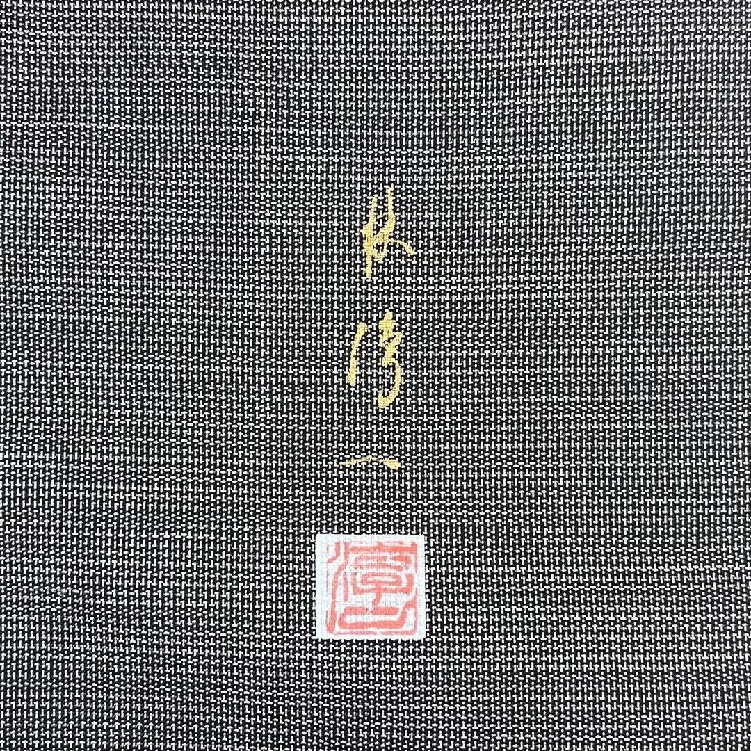 ☆ 付下げ 林淳一 染大島 モダン柄 モノトーン ガード加工 K-4350 付下げ 林淳一 染大島 モダン柄 モノトーン ガード加工 K-4350