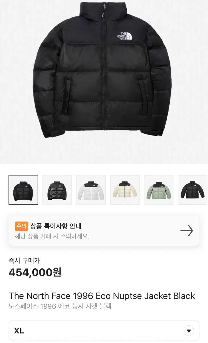 THE NORTH FACE(ザノースフェイス) 1996 Ecco(エコー) Nuptse(ヌプシ) ジャケット 黒 XL