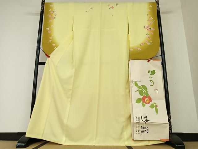 平和屋着物●小振袖　二尺袖　舞桜　暈し染め　たとう紙付き　洗える着物　AAAW9256zg 平和屋着物○小振袖 二尺袖 舞桜 暈し染め たとう紙付き 洗える着物