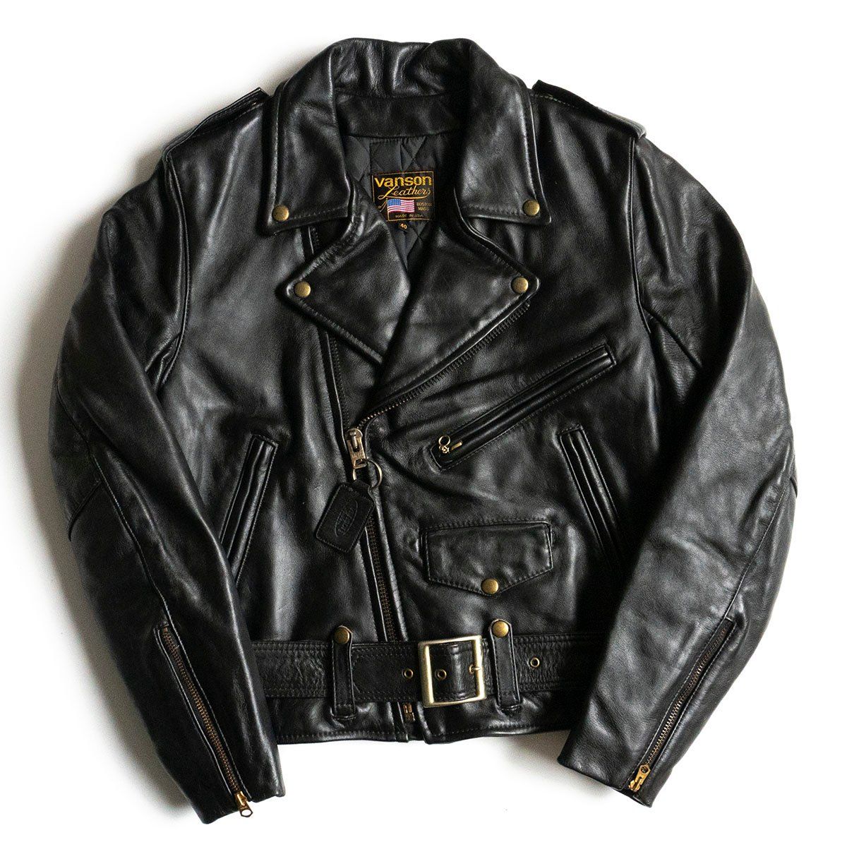 美品】 VANSON 【C2 ダブルライダース ジャケット】40 レザー