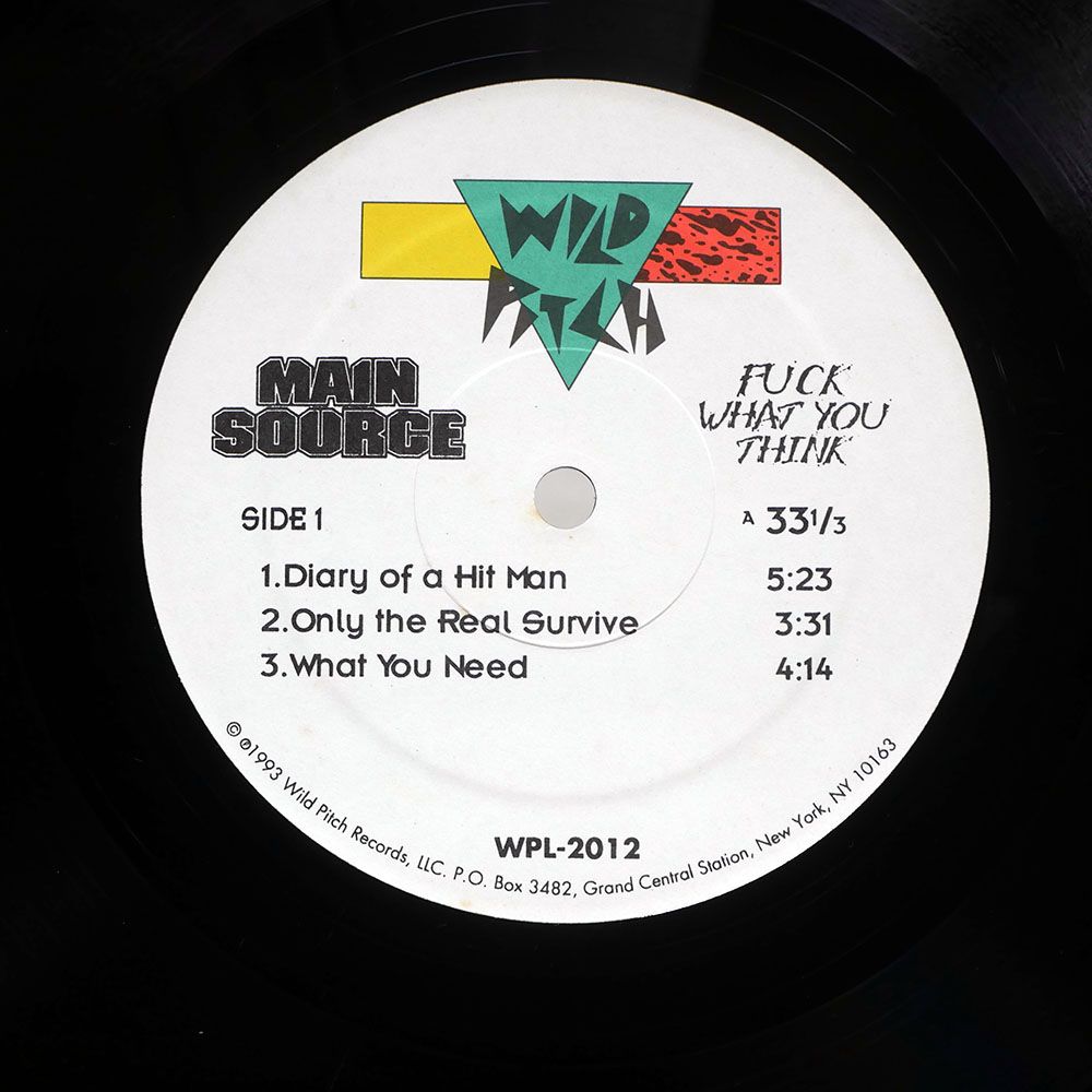 US盤 MAIN SOURCE/FUCK WHAT YOU THINK/WILD PITCH WPL2012 LP