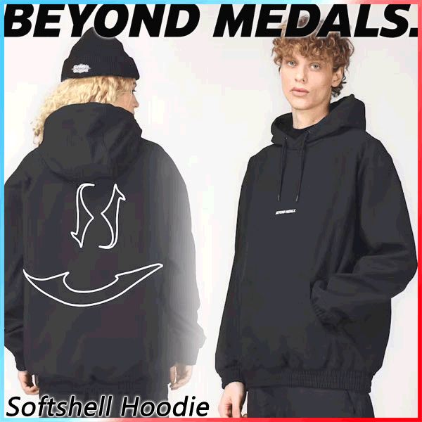 24-25 BEYOND MEDALS/ビヨンドメダルズ SOFTSHELL HOODIE jacket メンズ レディース 防水ジャケット スノーボードウェア スノーウェアー 2025