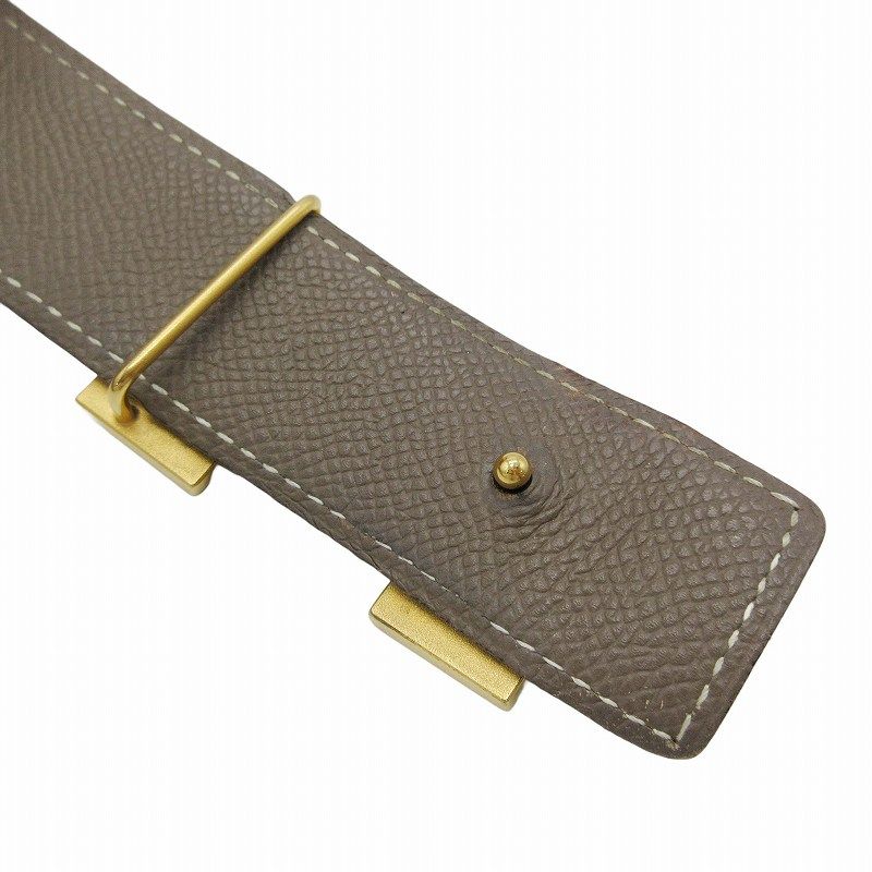2016年 エルメス HERMES Hロゴ バックル レザー ベルト 小物