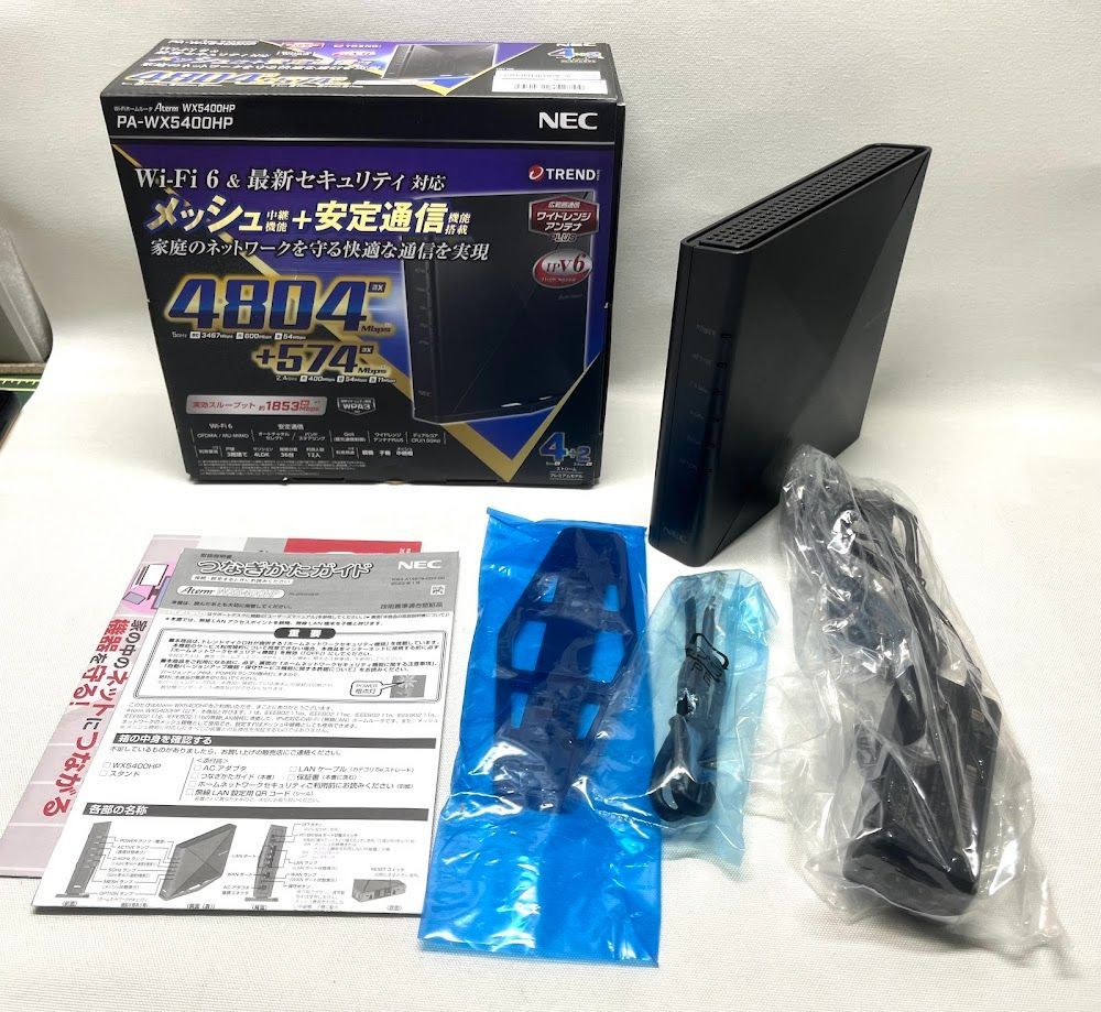 極美品】 NEC Wi-Fi PA-WX5400HP 無線LANルータ dual_band Aterm A0617 0805ML004  0120240724101963 メルカリ