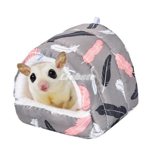 XS:8cm×8cm Liebste 小動物 ハウス デグー ハムスター モモンガポーチ モルモットセレクション フクロモモンガ ポーチ 2way (XS:8cm×8cm)