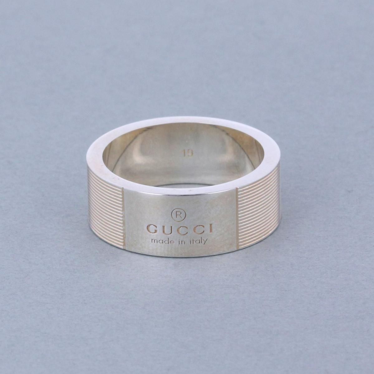 中古】 GUCCI （グッチ） ｽﾄﾗｲﾌﾟﾘﾝｸﾞ ブランドジュエリー 指輪 Ring 